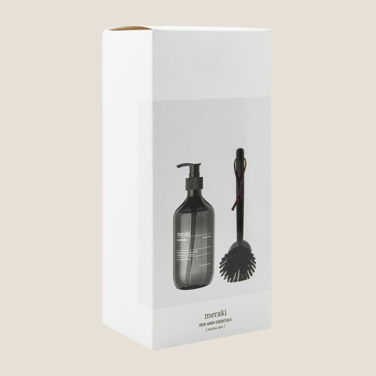 Meraki Gift Box, Shadow Lake Dish Wash & Black Brush