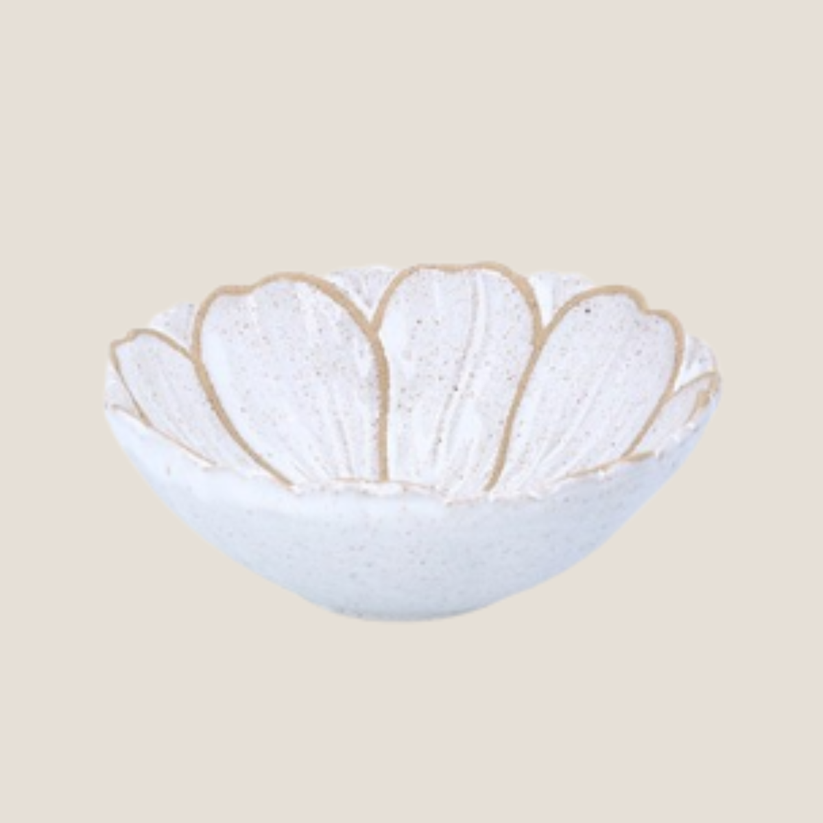 Stoneware Flower Bowl 16cm - White