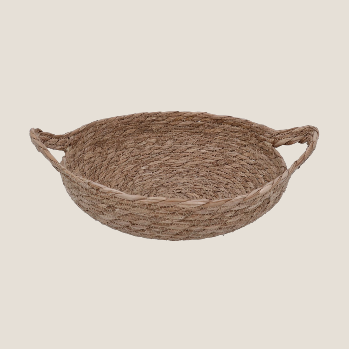 Natural Woven Basket with Handles - 30cm