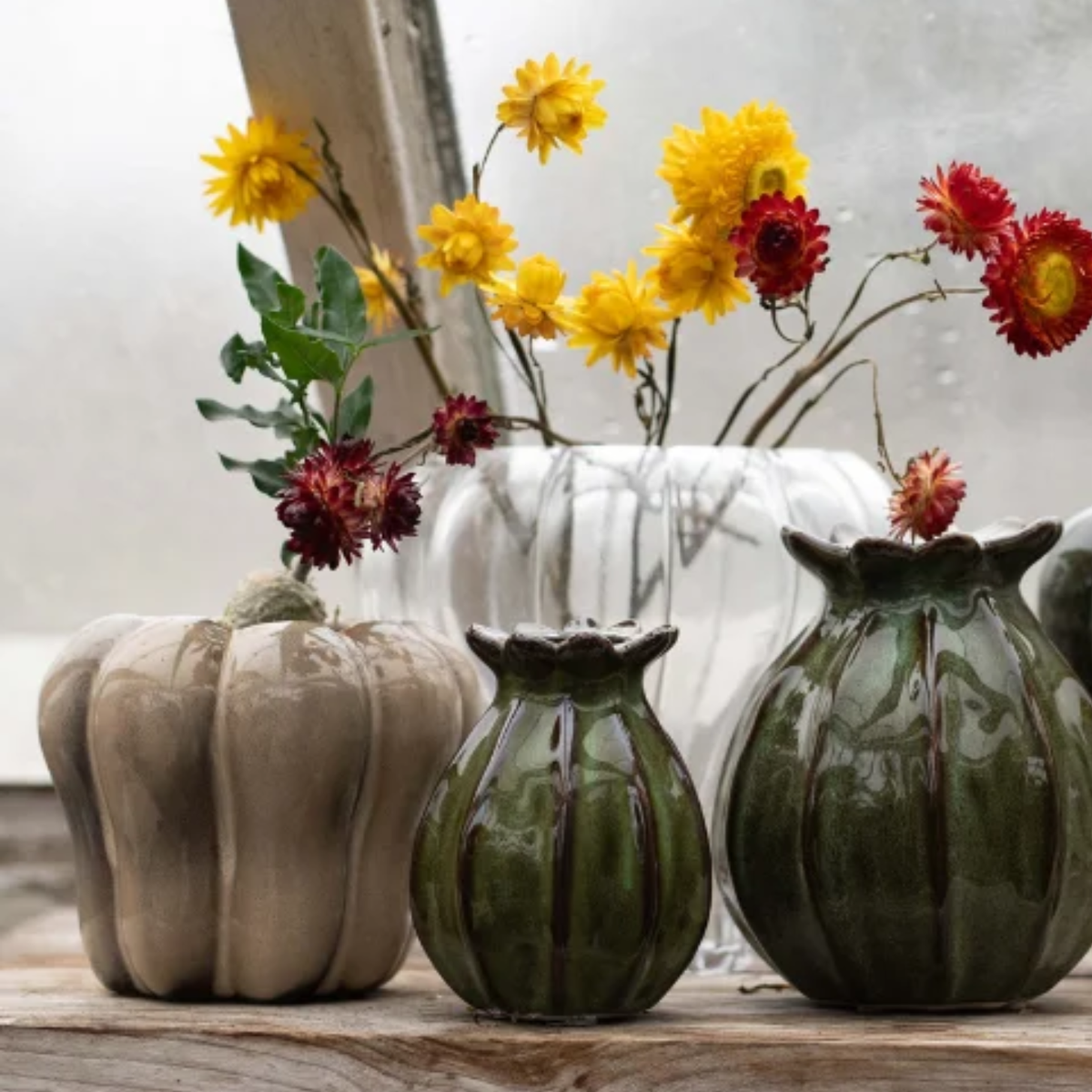 Poppy Bud Vase 11cm - Moss
