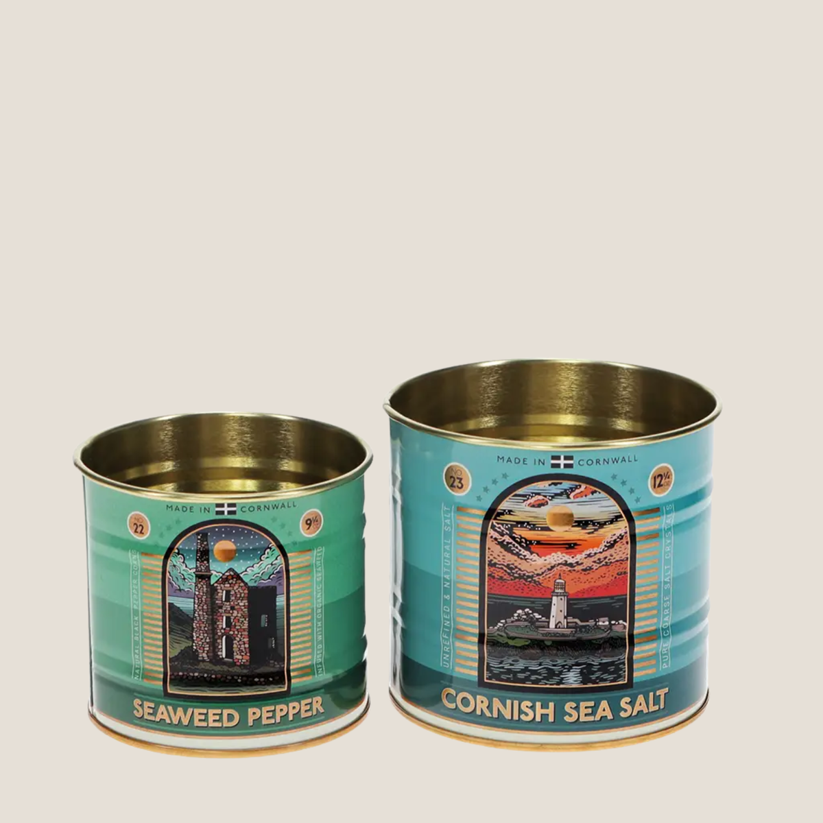 Cornish Salt & Pepper Mini Tins - 2pk