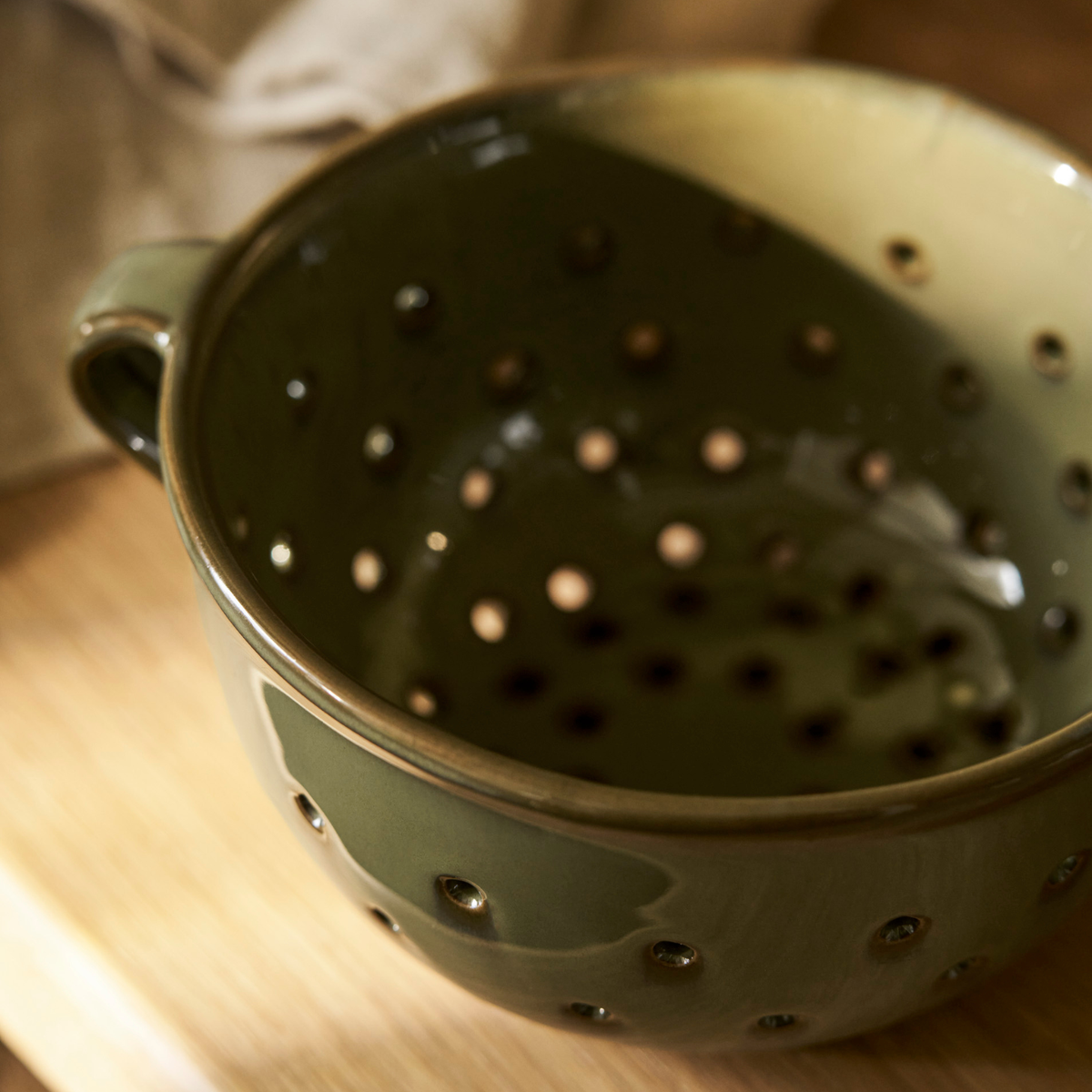 Ithaca Moss Stoneware Berry Bowl
