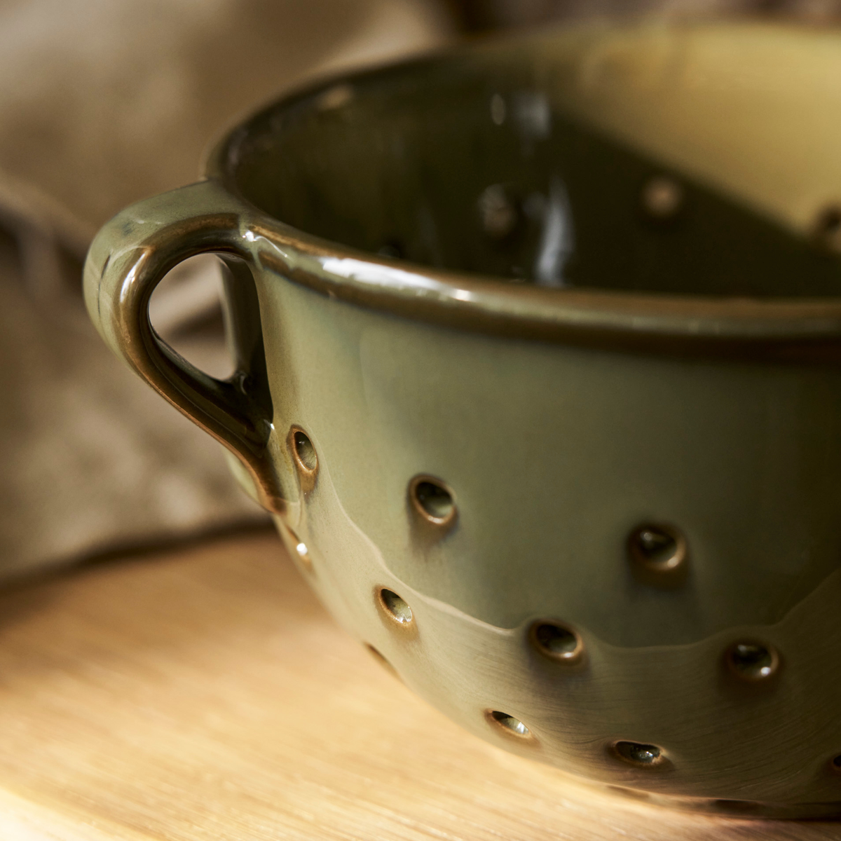 Ithaca Moss Stoneware Berry Bowl