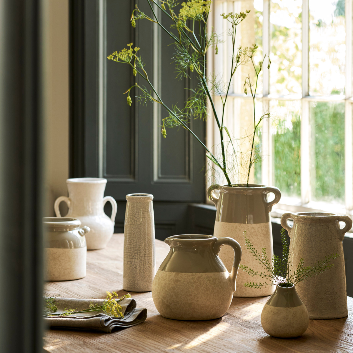 Stratford Pot With Handles - Stoneware/Flint