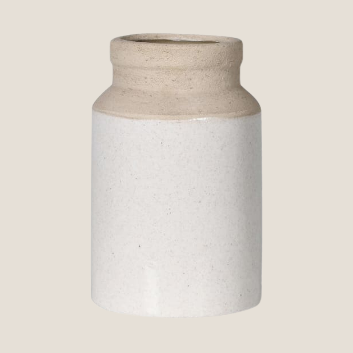 Liberec Two Tone Pot - Stoneware/Cream