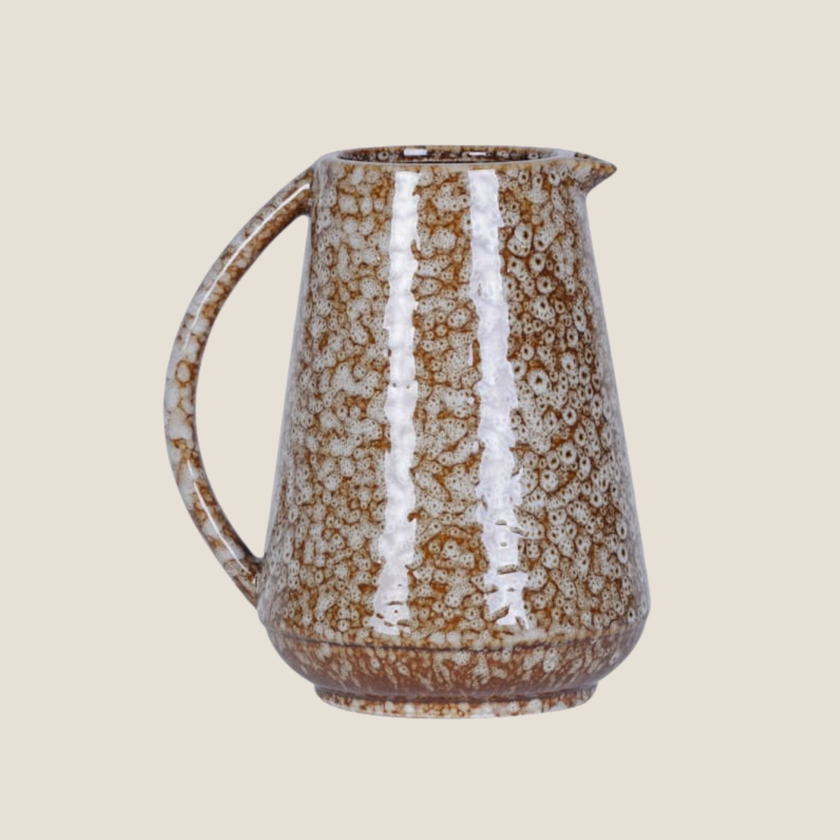Slip Glaze Ornamental Jug - Brown