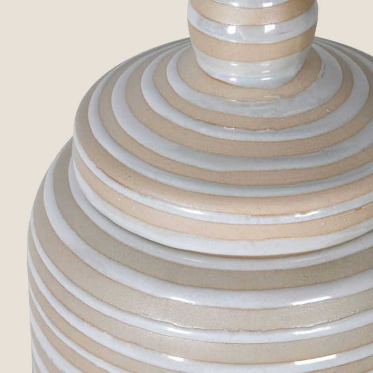 Willow Stripe Ginger Jar