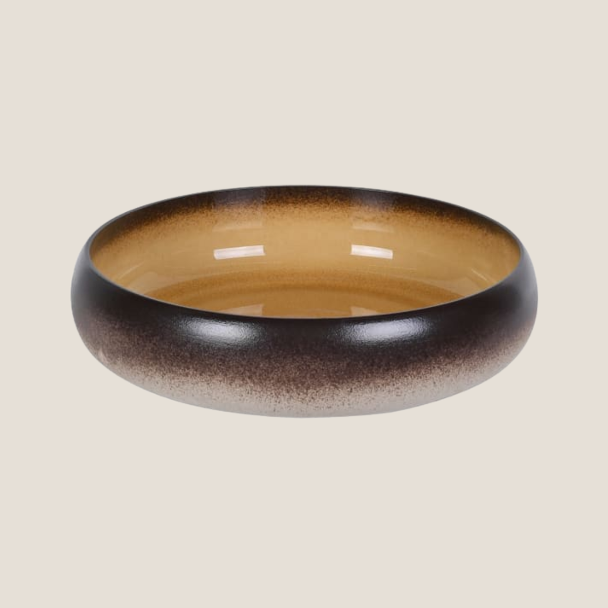 Ochre Crackle Bowl