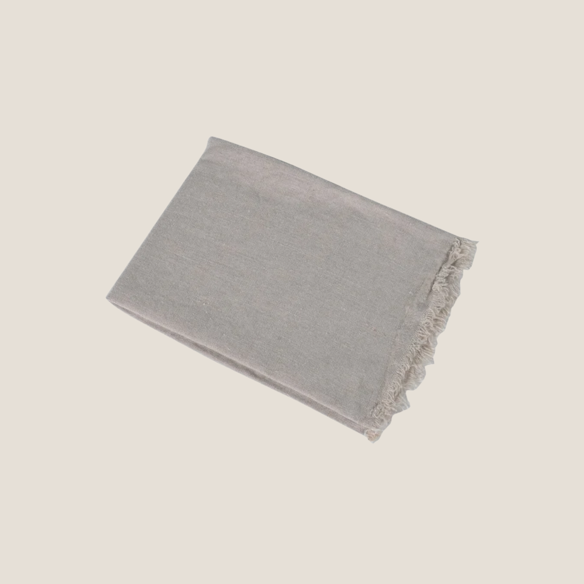 Frayed Edge Linen Napkin, Natural 45x45cm
