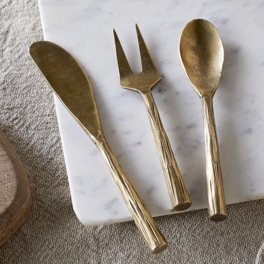 Roda Antique Brass Serving Utensil Set