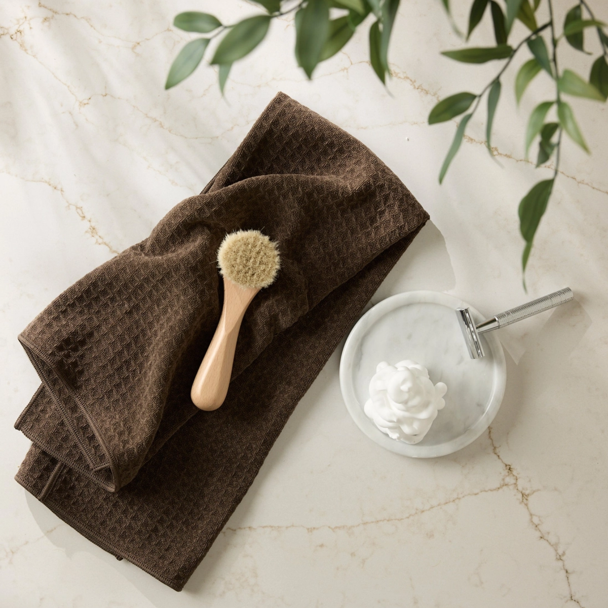 Geometry Espresso Truffle Hand Towel