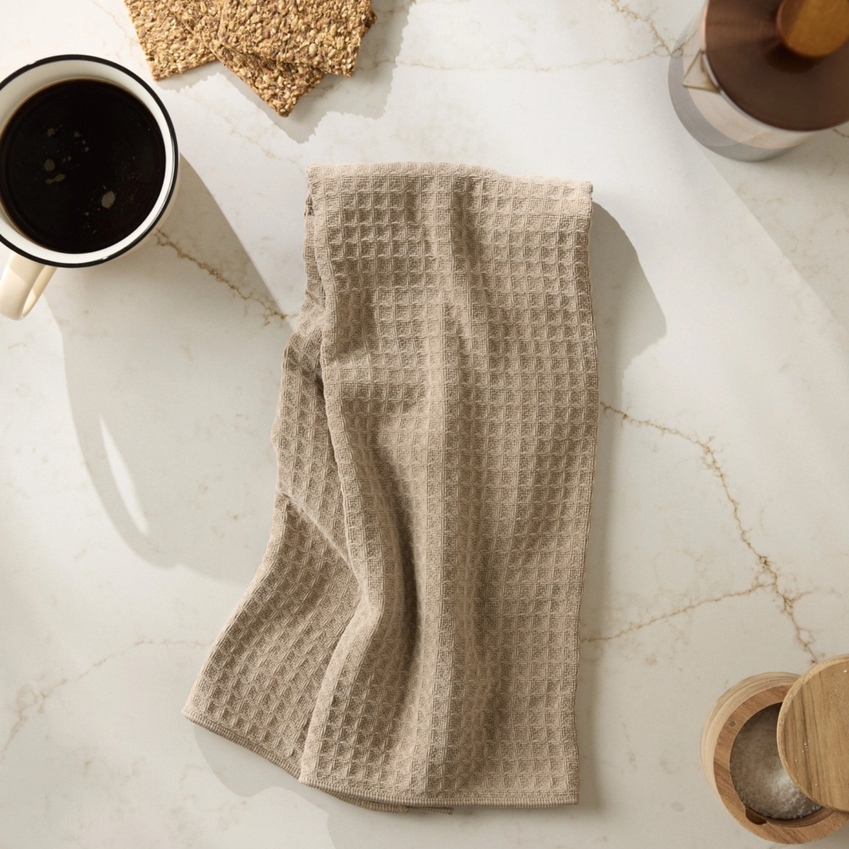 Geometry Latte Truffle Hand Towel