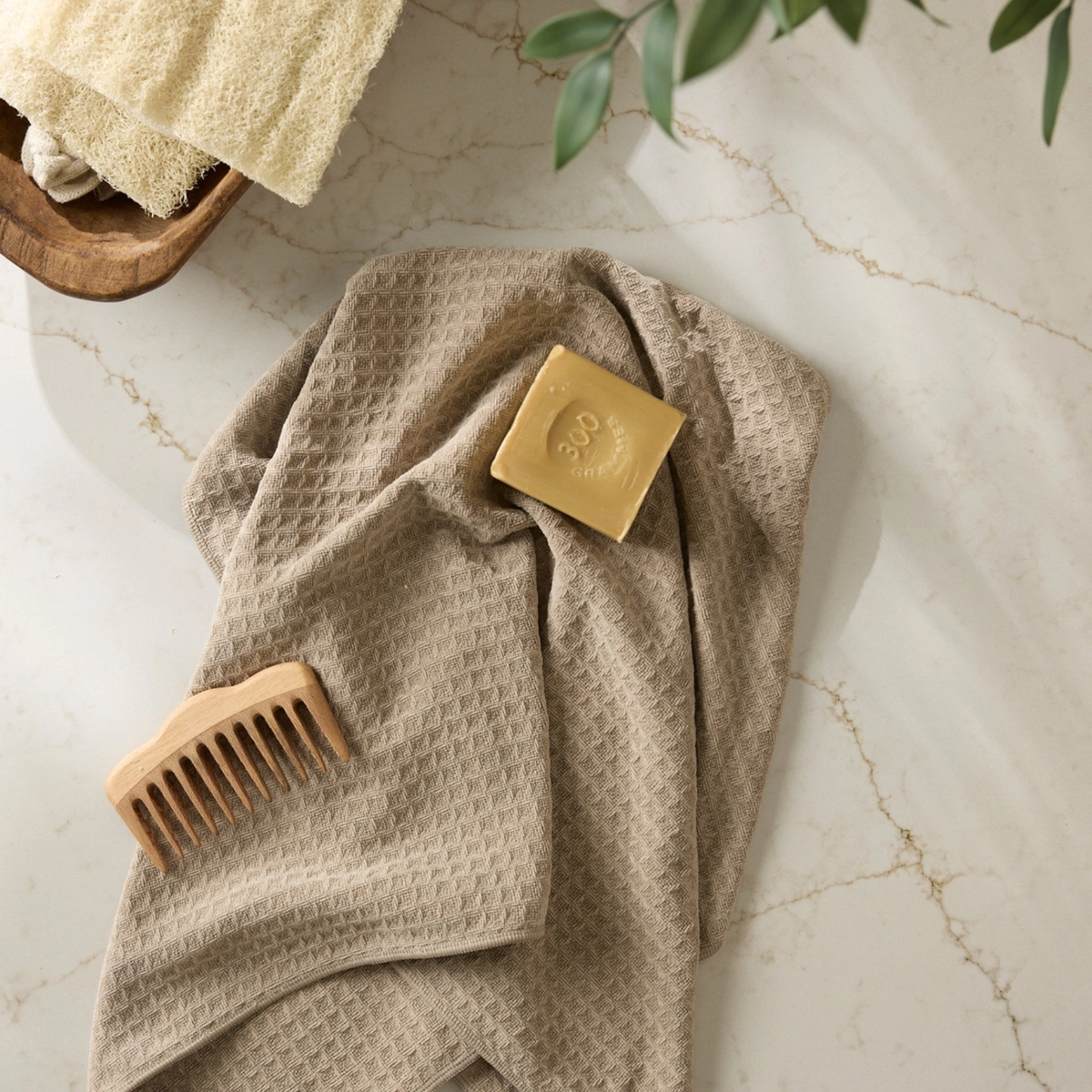 Geometry Latte Truffle Hand Towel