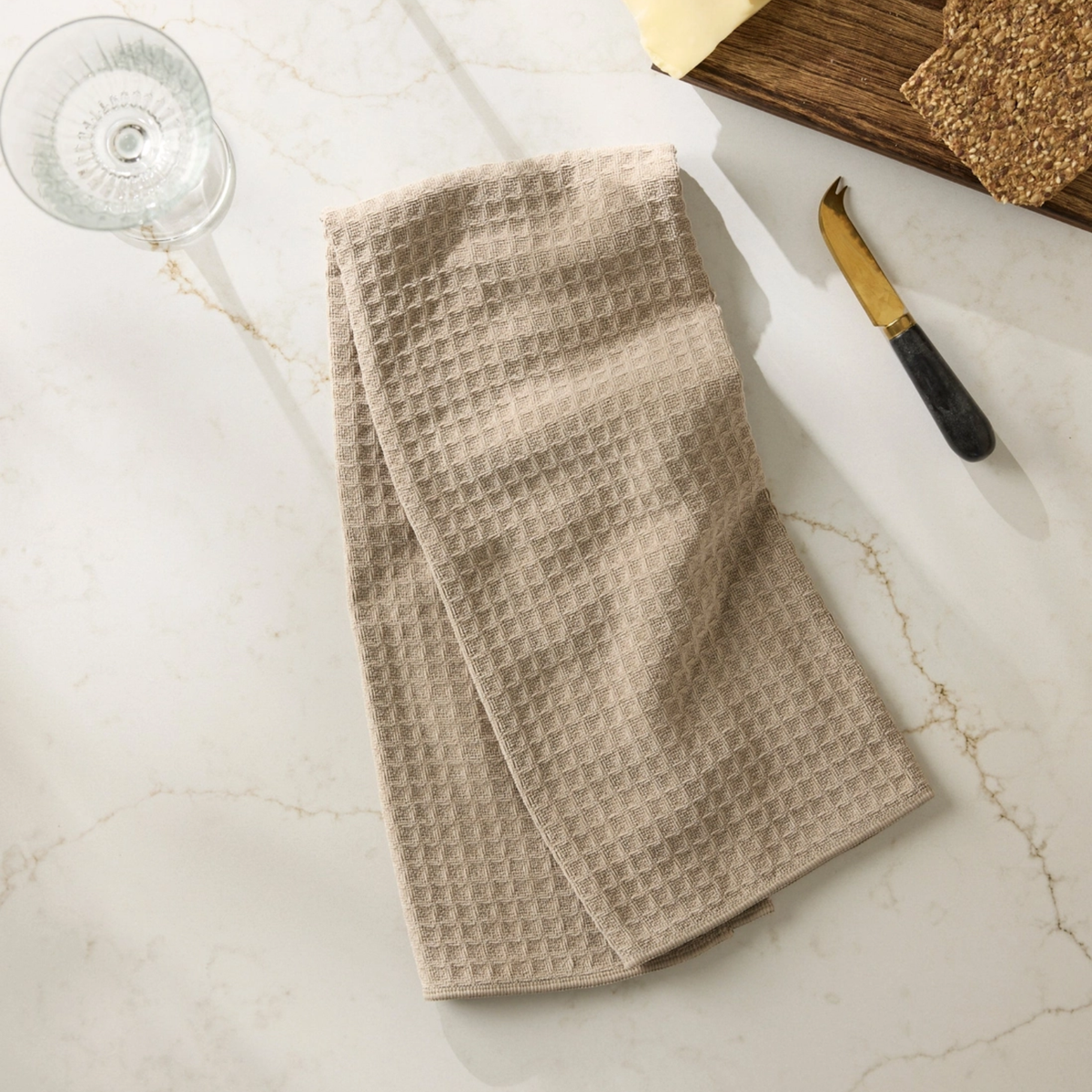 Geometry Latte Truffle Hand Towel