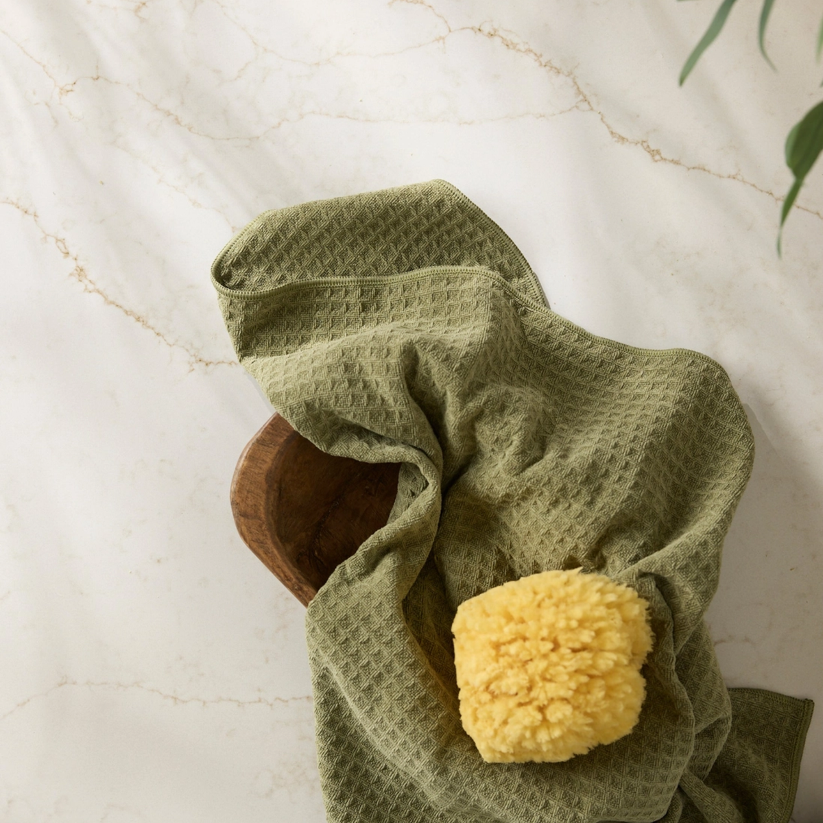 Geometry Olive Truffle Hand Towel
