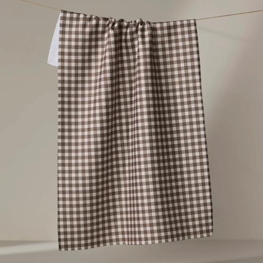 Geometry Whidbey Check Tea Towel
