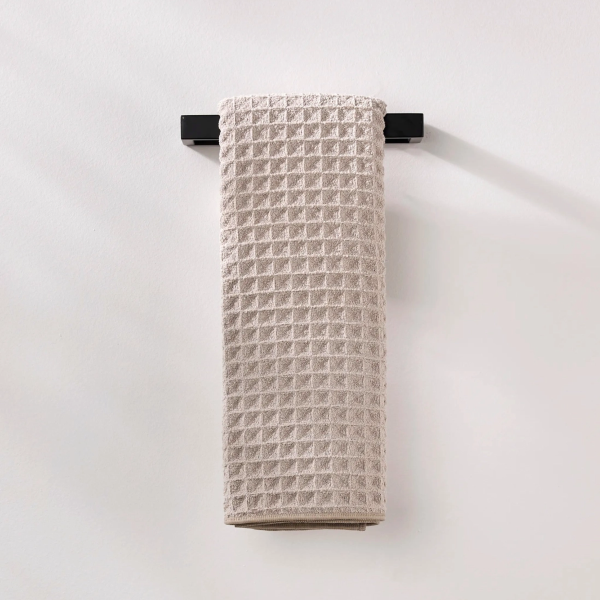Geometry Taupe Waffle Hand Towel