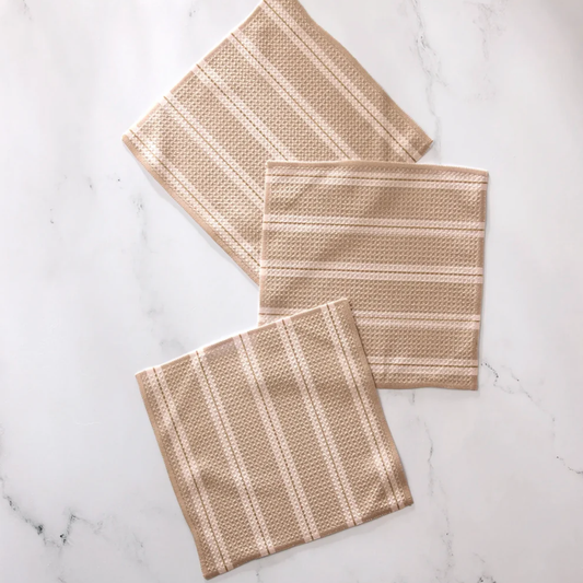 Geometry Vanilla Chai Dishcloth Set, 3pk