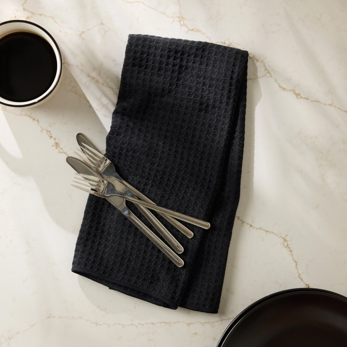Geometry Onyx Truffle Hand Towel