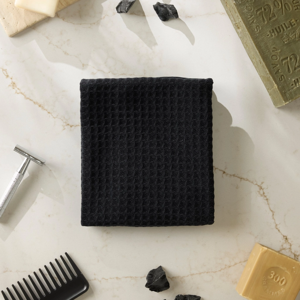 Geometry Onyx Truffle Hand Towel