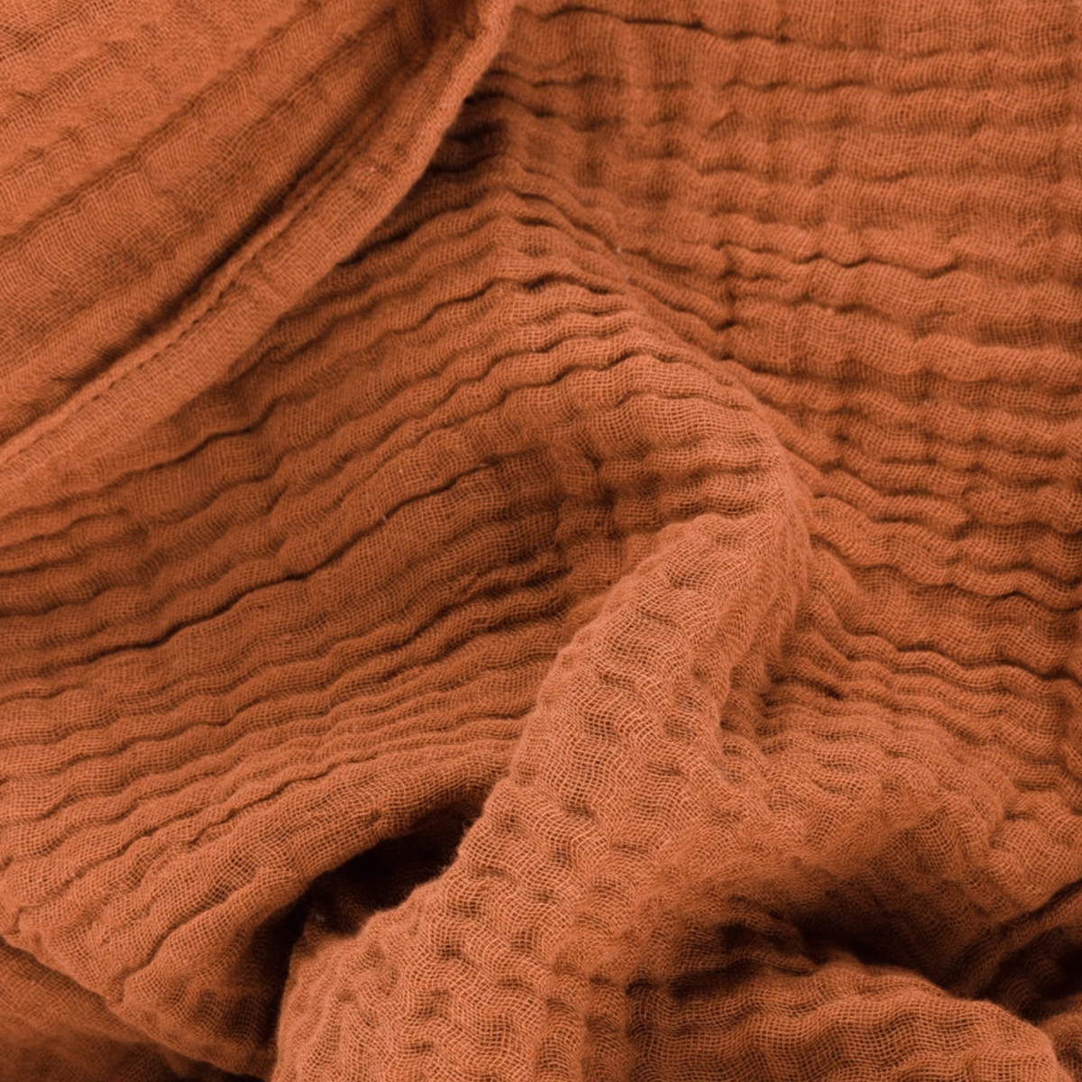 Lark Muslin Cotton Large Throw in Pecan