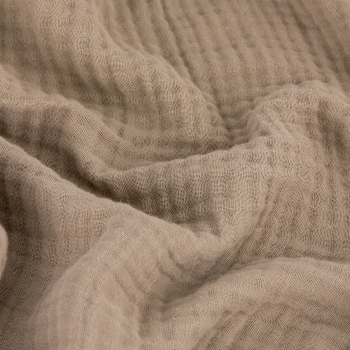 Lark Muslin Cotton Large Throw in Mole
