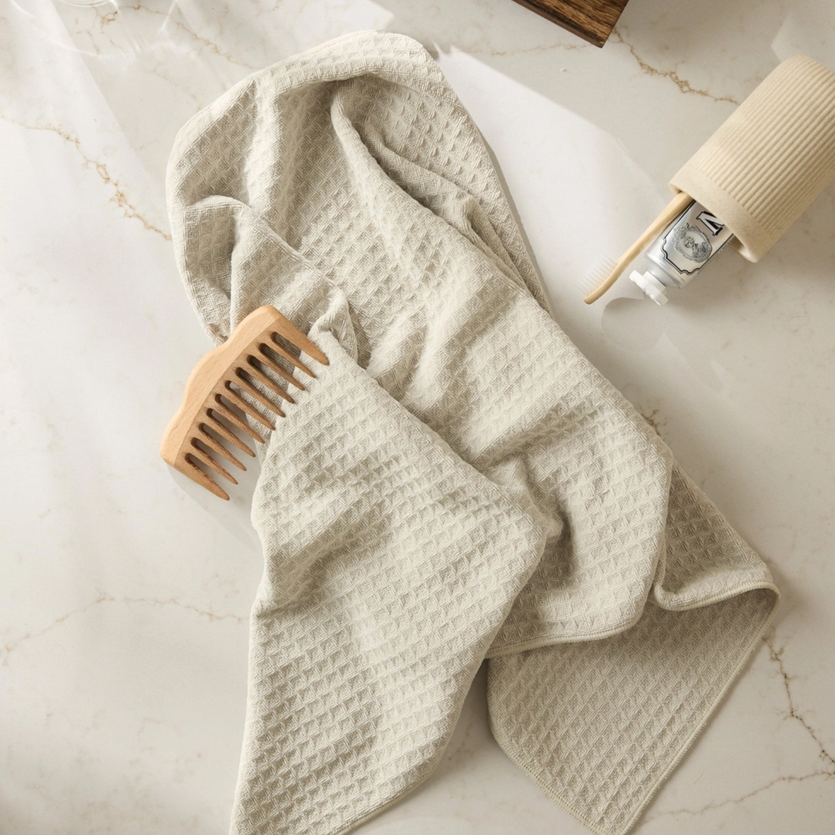 Geometry Vanilla Truffle Hand Towel