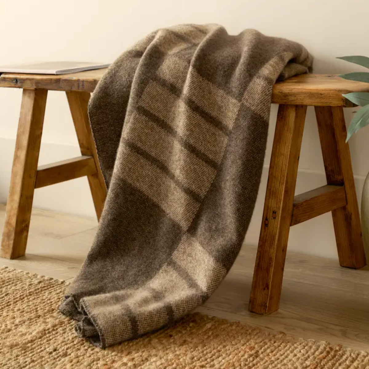 Harlech Woven Reversible Throw in Brown