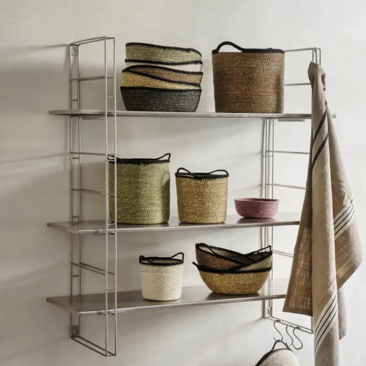 Seagrass Oval Basket - Sage