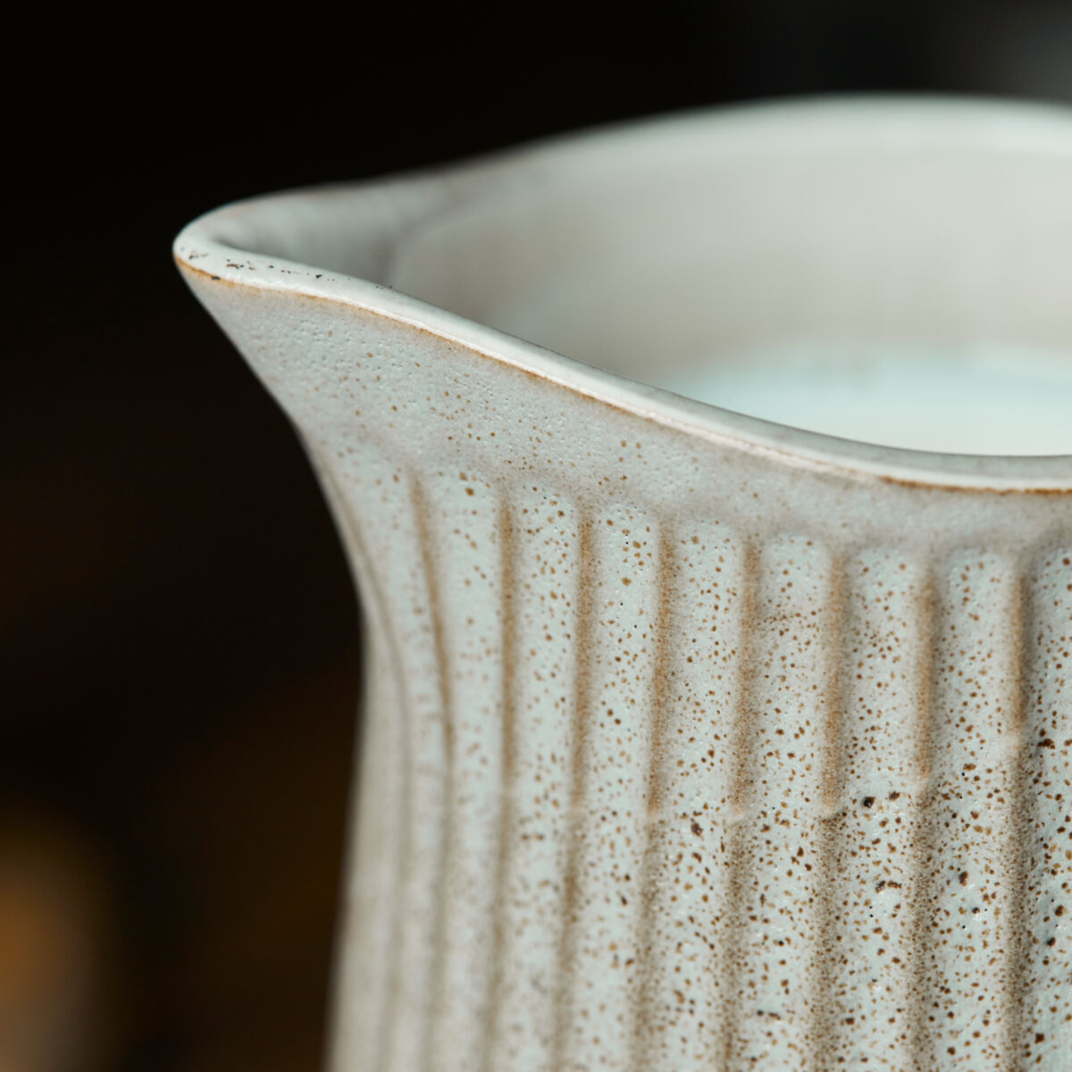 Pleat Small Jug, Grey/Brown