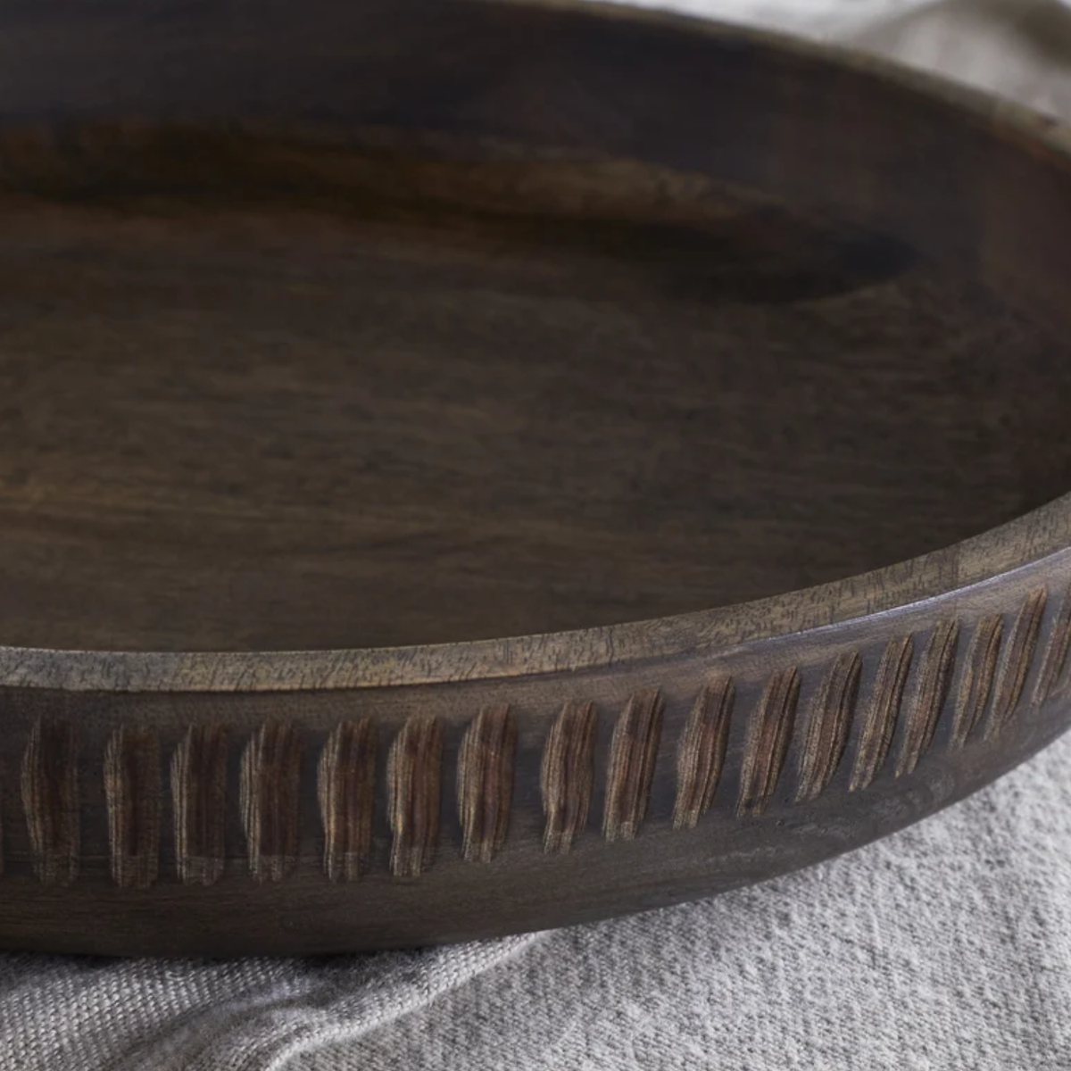 Eisha Brown Shallow Serving Bowl