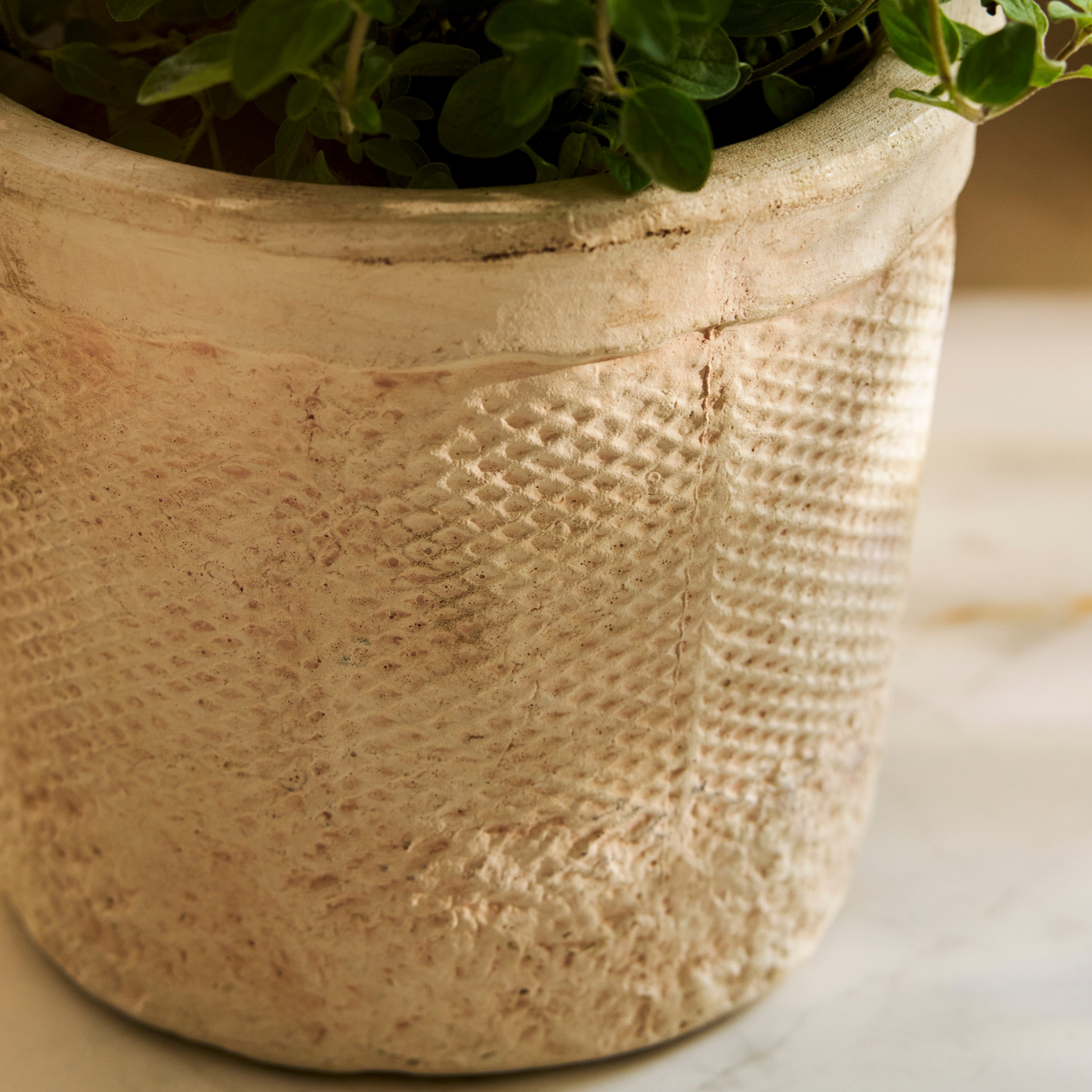 Dursley Textured Natural Stoneware Pot, Medium