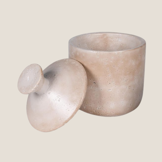 Small Taupe Jar