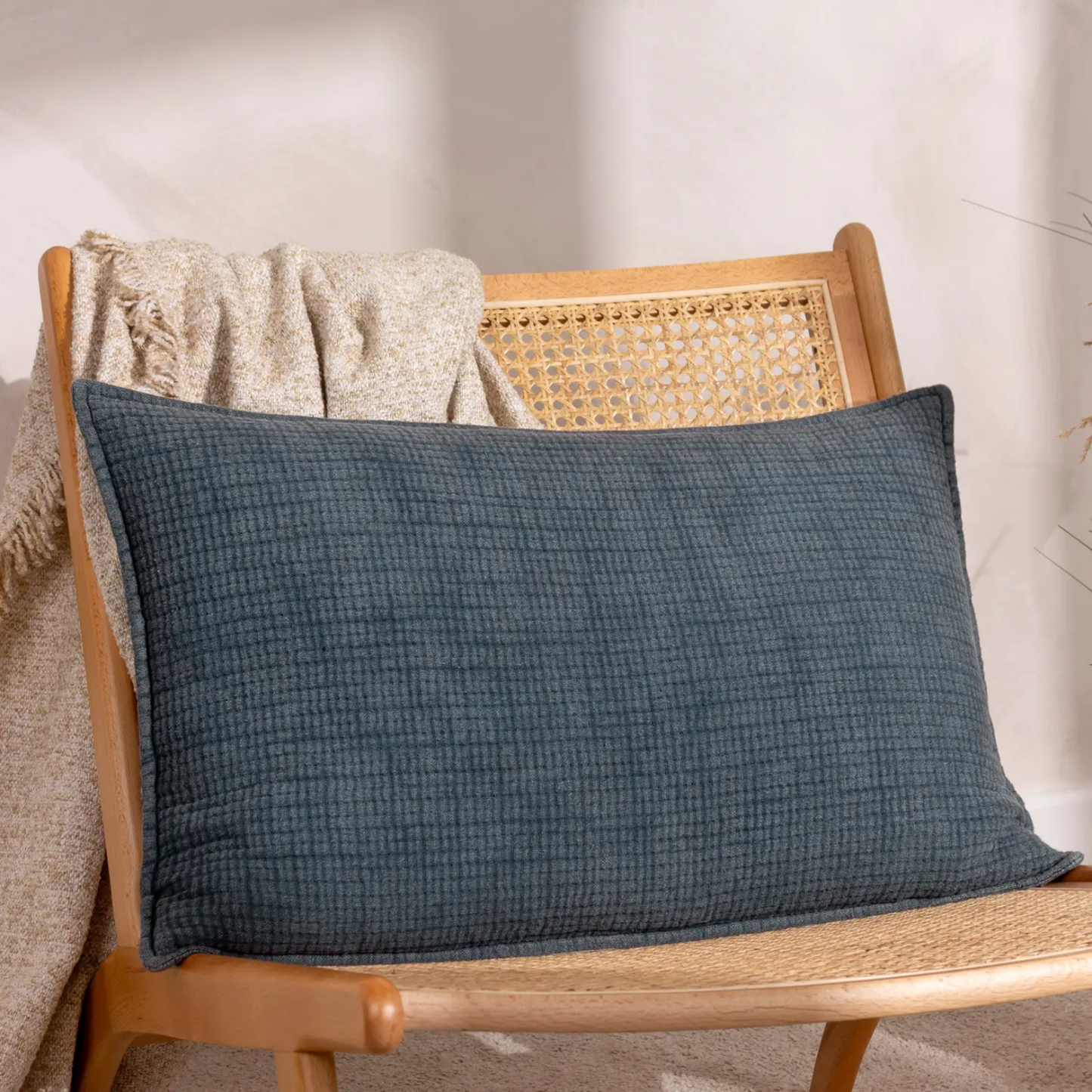 Ribble Cushion Cover in Ink