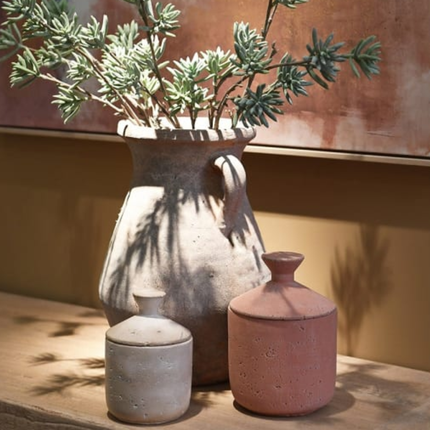 Small Taupe Jar