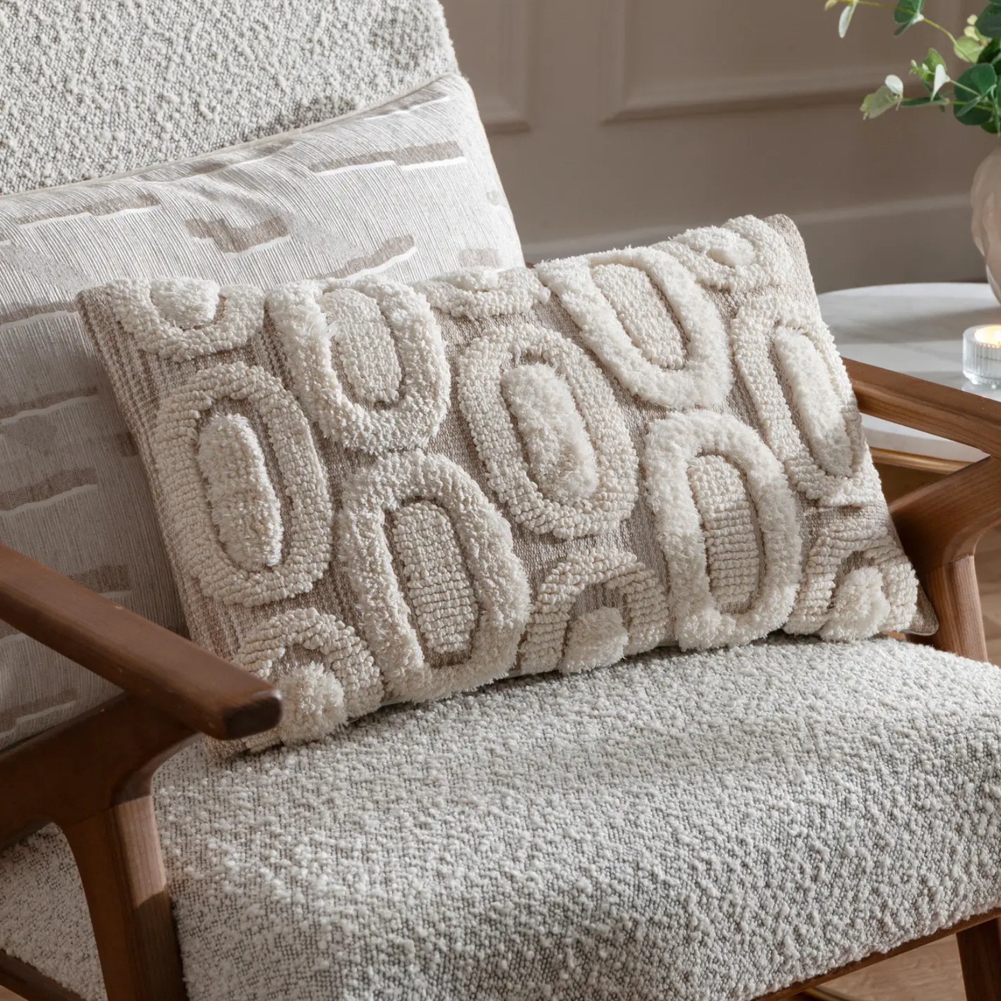 Fosse Tufted Cushion Cover in Natural