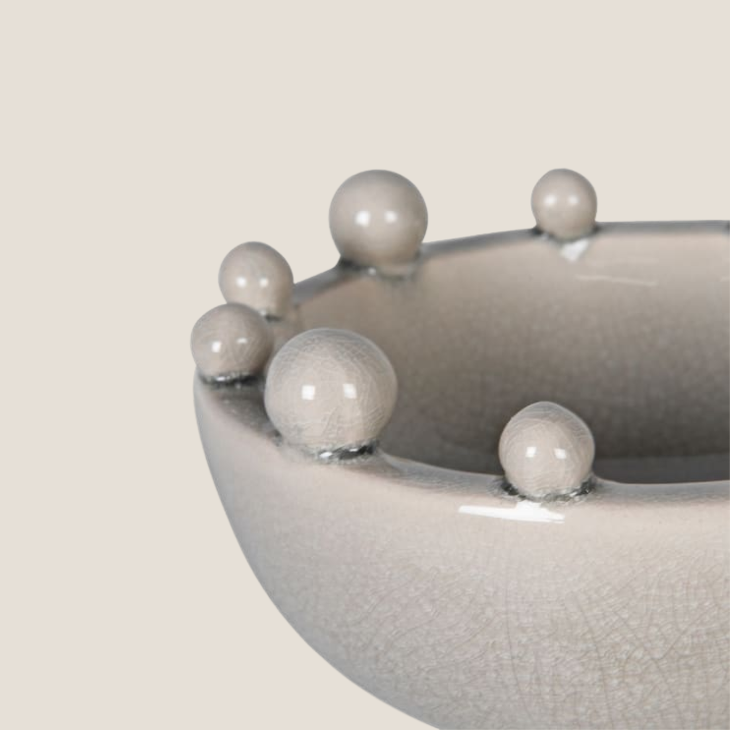 Cream Trinket Bobble Bowl