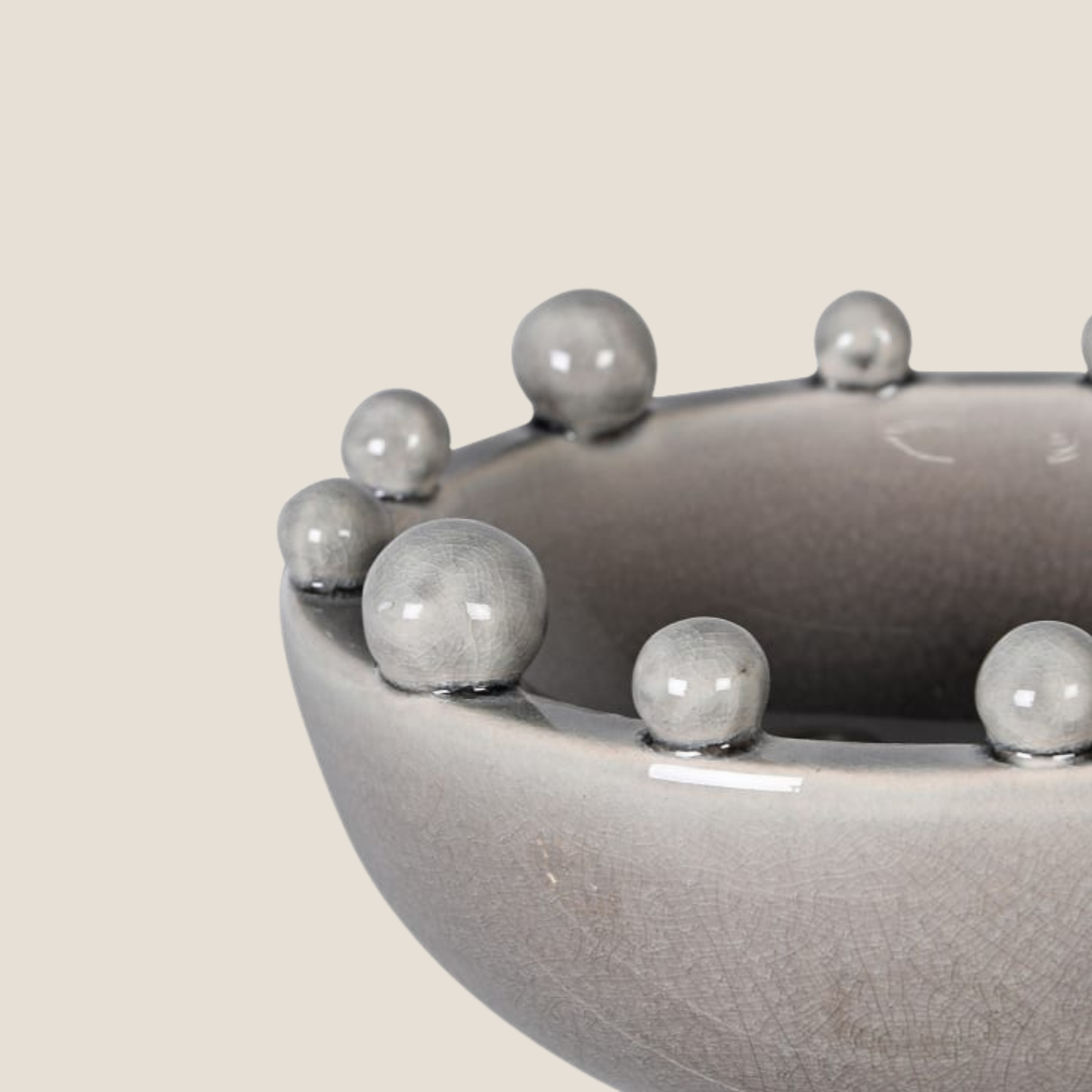 Grey Trinket Bobble Bowl