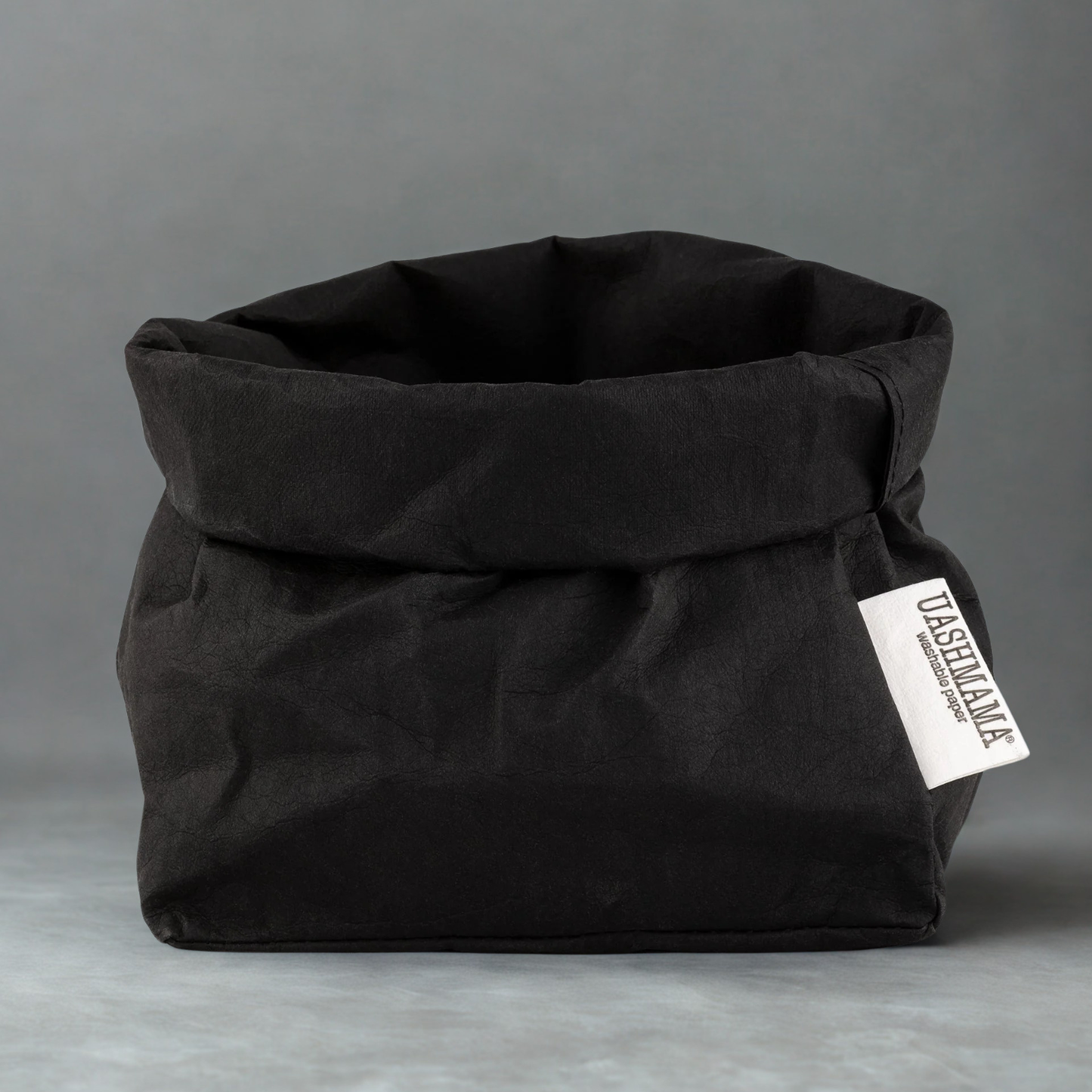 UASHMAMA Medium Washable Paper Bag, Black