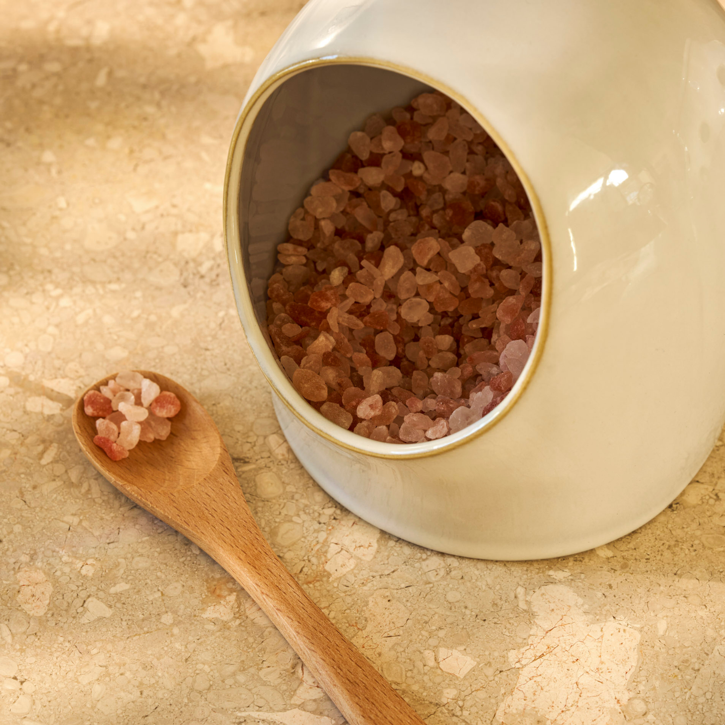 Ithaca White Stoneware Salt Cellar