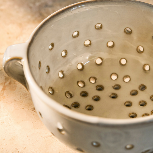 Ithaca White Stoneware Berry Bowl