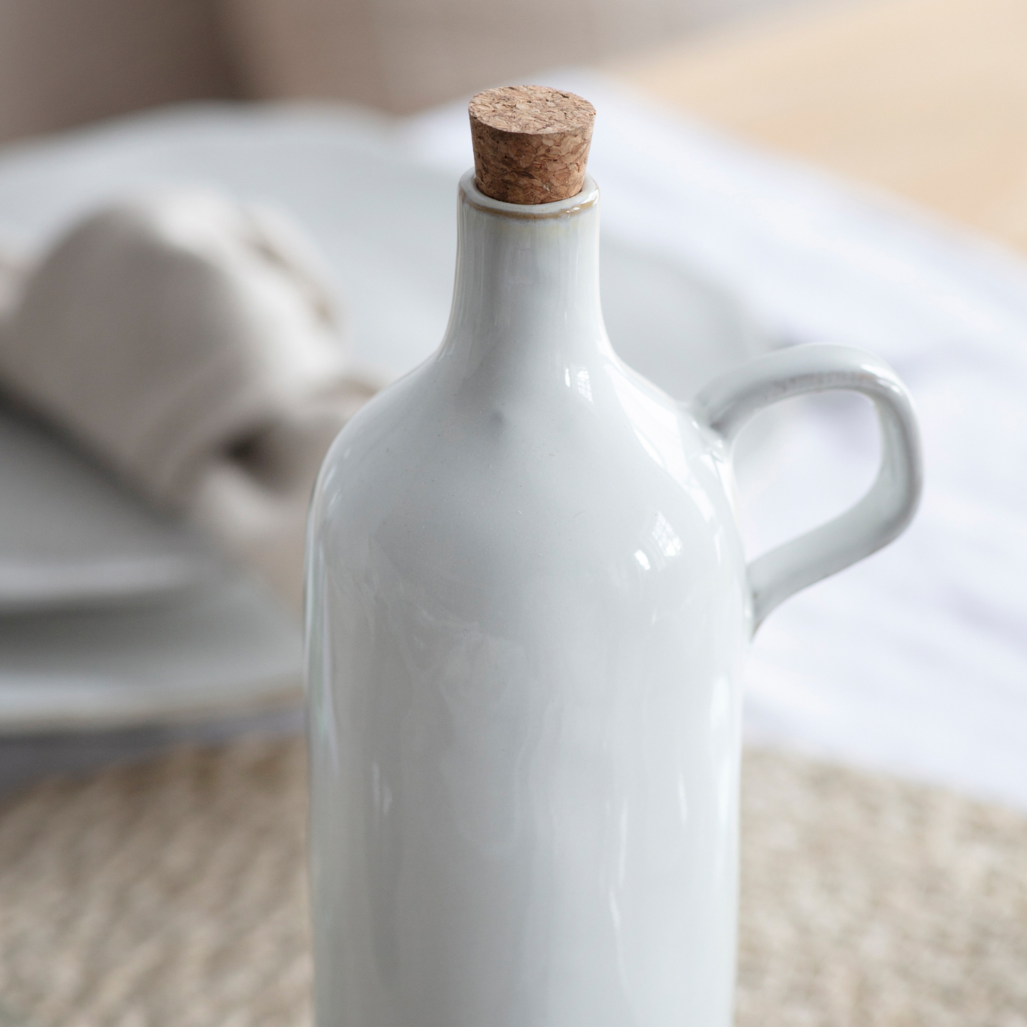 Ithaca White Ceramic Oil Bottle