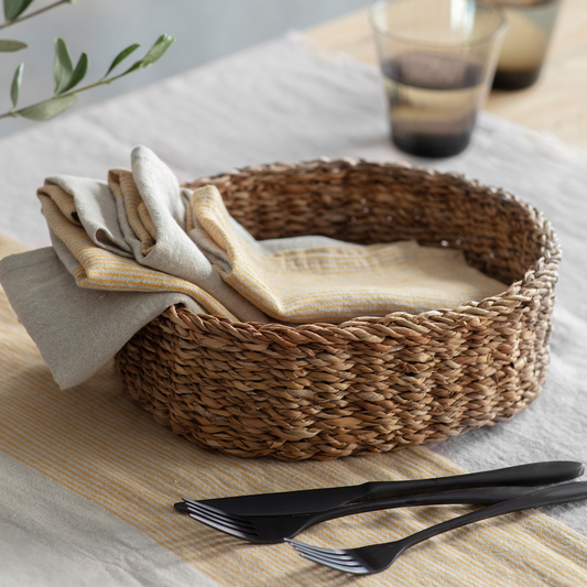 Brading Round Basket in Natural