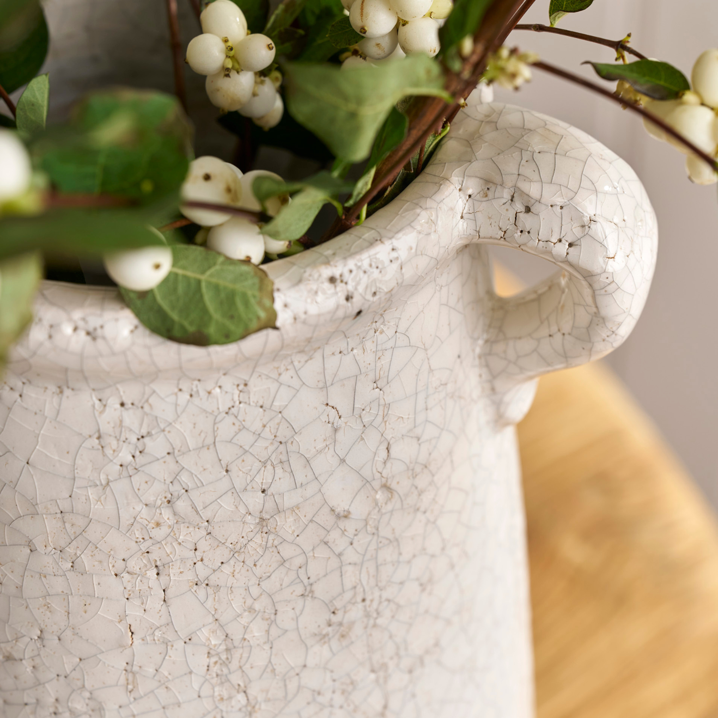 Ravello White Ceramic Vase, Large