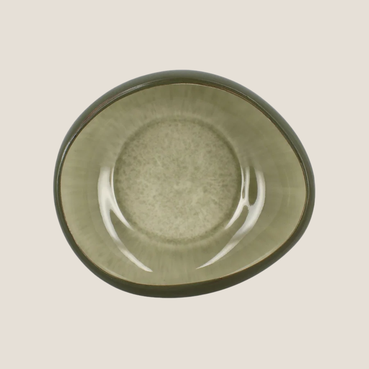 Oli Stoneware 20.5cm Deep Bowl - Green