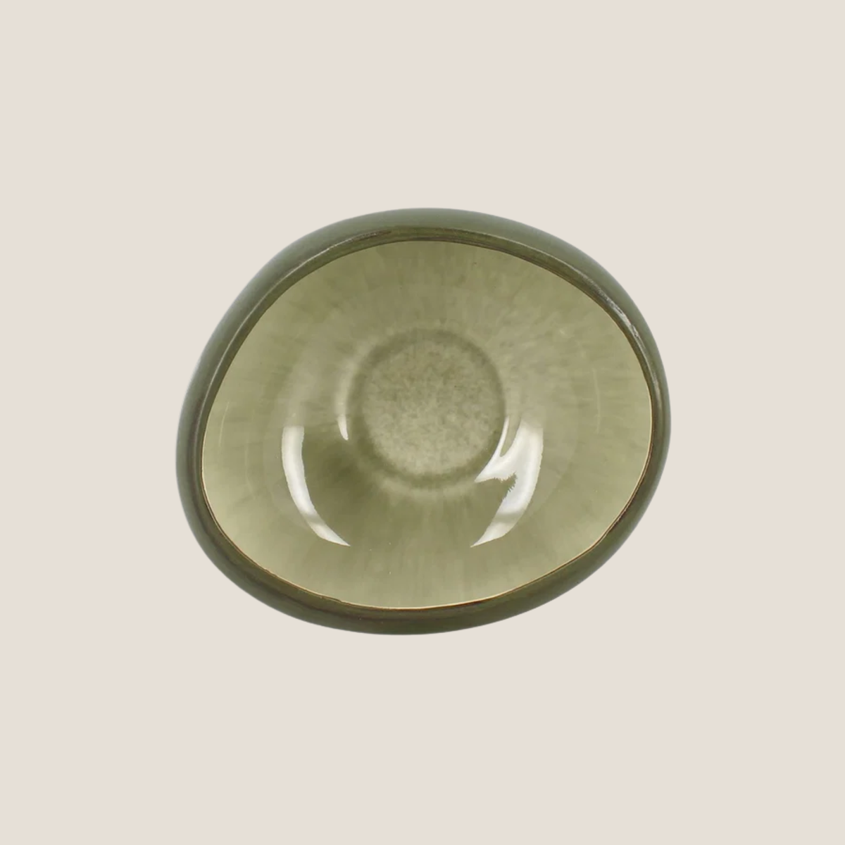Oli Stoneware 15.5cm Dip Bowl - Green
