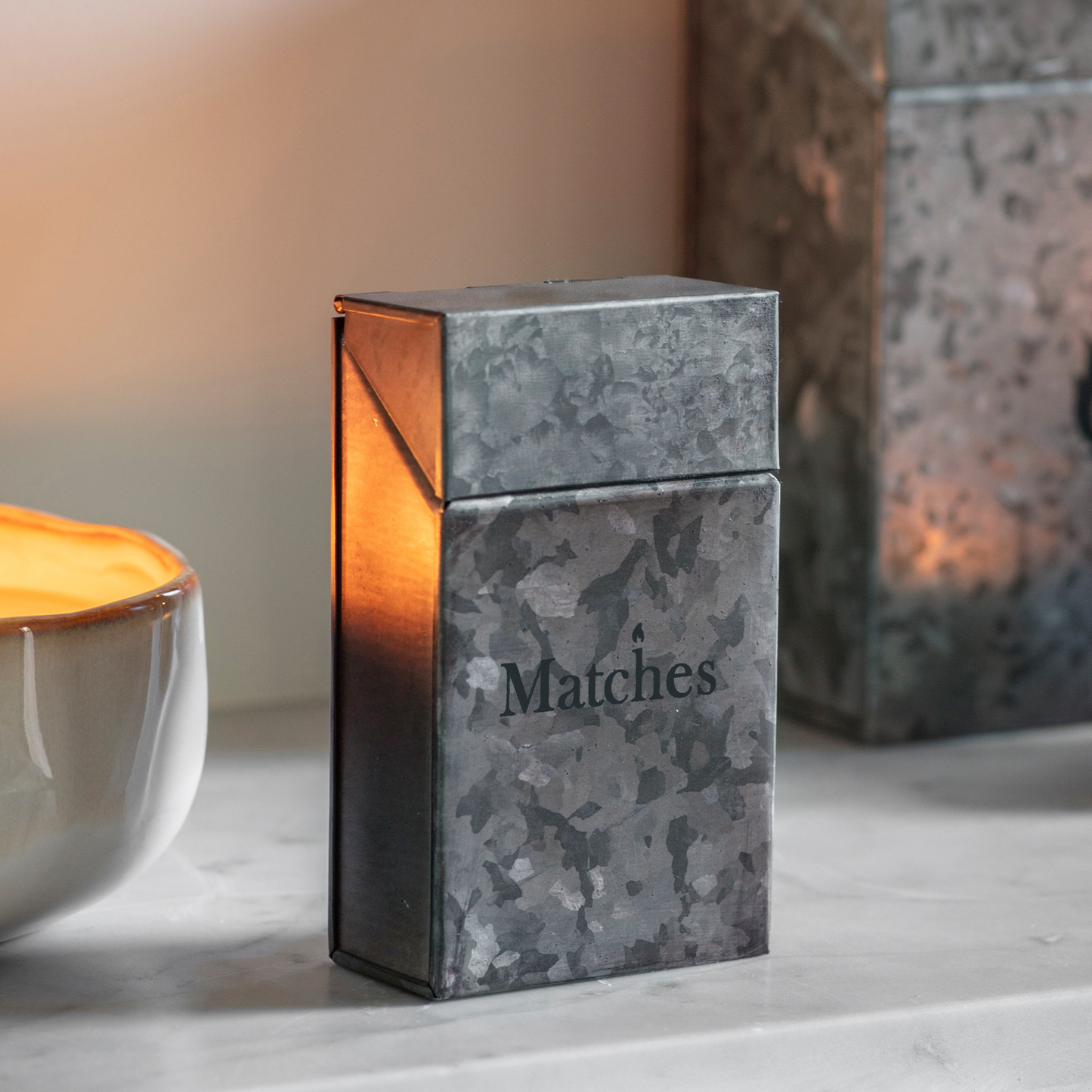 Classic Match Box in Galvanised Steel