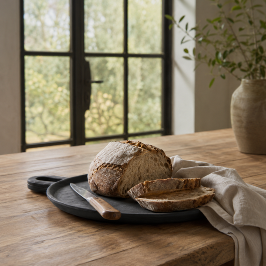 Isolo Large Wooden Serving Board - Black