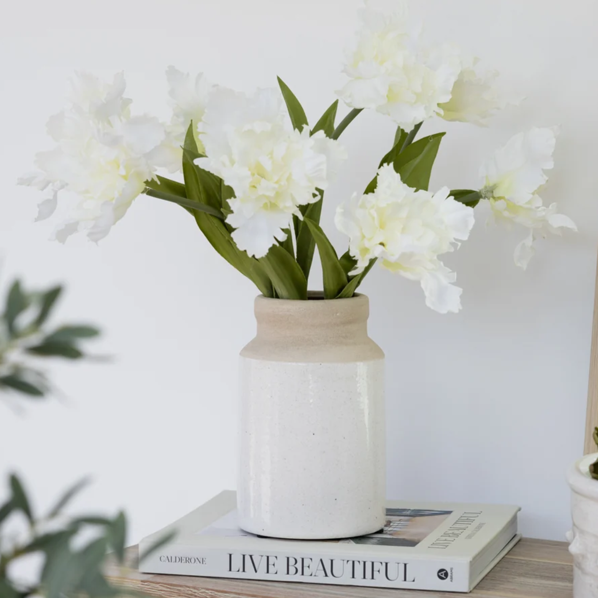 Liberec Two Tone Pot - Stoneware/Cream