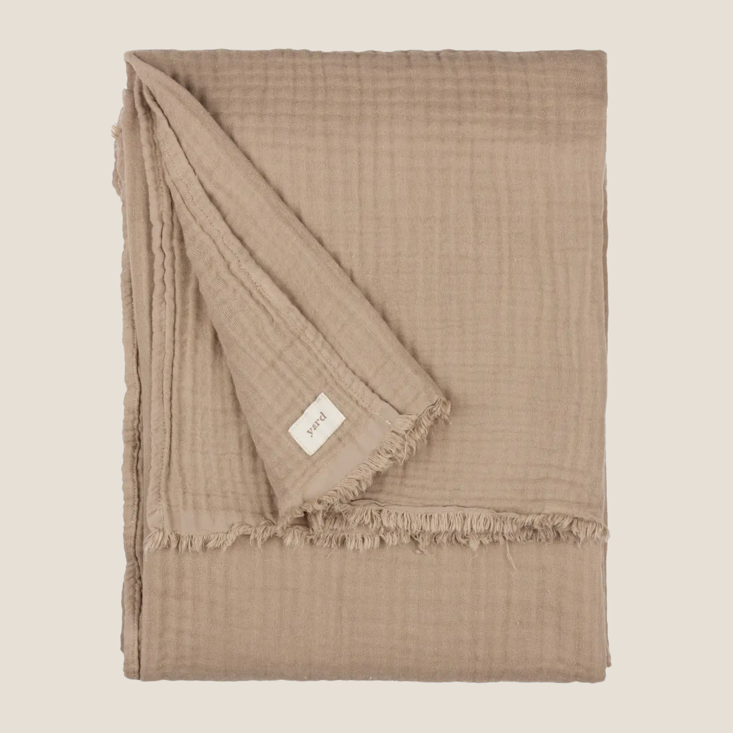 Lark Muslin Cotton Extra Large Throw in Mole